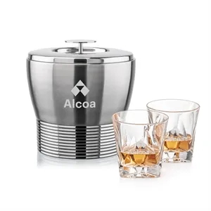 Genoa Ice Bucket & Oakhaven On-the-Rocks Set