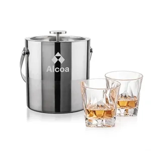 Catania Ice Bucket & Oakhaven On-the-Rocks Set