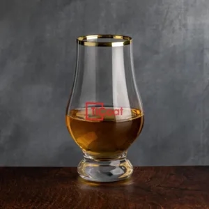 Lismore Gold Rim Whiskey Taster - Imprinted