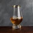 Lismore Gold Rim Whiskey Taster - Deep Etch | https://www.bestnamebadges.com