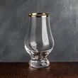 Lismore Gold Rim Whiskey Taster - Deep Etch | https://www.bestnamebadges.com