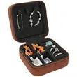 Rawhide Leatherette Travel Jewelry Box | https://www.bestnamebadges.com