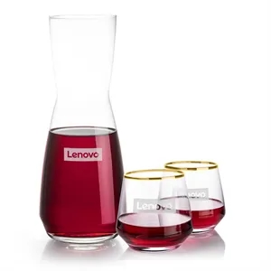 Mason Carafe & Tucson Gold Rim Stemless Wine