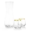 Mason Carafe & Tucson Gold Rim Stemless Wine | https://www.bestnamebadges.com