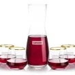 Mason Carafe & Tucson Gold Rim Stemless Wine | https://www.bestnamebadges.com