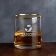 Aberfoyle Gold Rim Whiskey Taster - Deep Etch | https://www.bestnamebadges.com