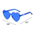 Heart Shaped Sunglass Translucent Sun Protection | https://www.bestnamebadges.com