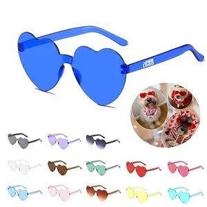 Heart Shaped Sunglass Translucent Sun Protection