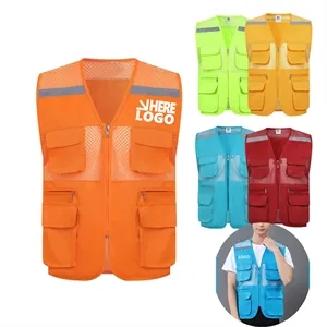 Volunteer Vest Mesh Zipper Uniform