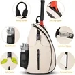 Water Resistant Tennis Pickleball Racket Sling Bag | https://www.bestnamebadges.com