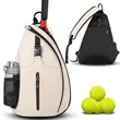 Water Resistant Tennis Pickleball Racket Sling Bag | https://www.bestnamebadges.com