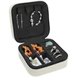 White Leatherette Travel Jewelry Box | https://www.bestnamebadges.com