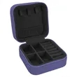 Purple Leatherette Travel Jewelry Box | https://www.bestnamebadges.com