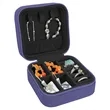 Purple Leatherette Travel Jewelry Box | https://www.bestnamebadges.com