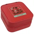 Red Leatherette Travel Jewelry Box | https://www.bestnamebadges.com