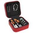 Red Leatherette Travel Jewelry Box | https://www.bestnamebadges.com