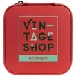 Red Leatherette Travel Jewelry Box | https://www.bestnamebadges.com