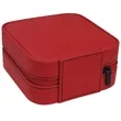 Red Leatherette Travel Jewelry Box | https://www.bestnamebadges.com