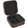 Rustic/Silver Leatherette Travel Jewelry Box | https://www.bestnamebadges.com