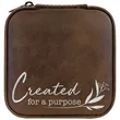 Rustic/Silver Leatherette Travel Jewelry Box | https://www.bestnamebadges.com