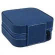 Blue/Silver Leatherette Travel Jewelry Box | https://www.bestnamebadges.com