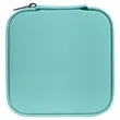 Teal Leatherette Travel Jewelry Box | https://www.bestnamebadges.com