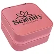 Pink Leatherette Travel Jewelry Box | https://www.bestnamebadges.com