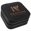 Black/Silver Leatherette Travel Jewelry Box | https://www.bestnamebadges.com