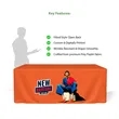 4', 6' & 10' - Fitted Style - Open Back - Table Cover | https://www.bestnamebadges.com