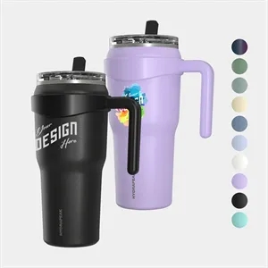 40 oz Hydrapeak® Stainless Insulated Tumbler w/ Straw Lid | https://www.bestnamebadges.com