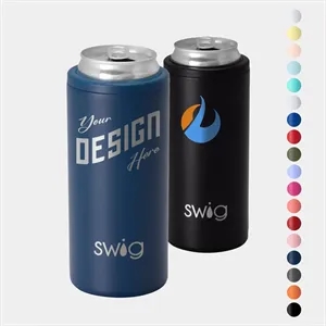 12 oz SWIG® Stainless Steel Insulated Slim Can Cooler | https://www.bestnamebadges.com