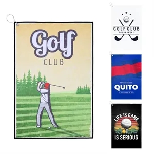 Custom Printed Waffle Texture Golf Towel 16" x 24"