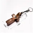 Wooden Cross Key Chain Fingertip Stress Relief | https://www.bestnamebadges.com