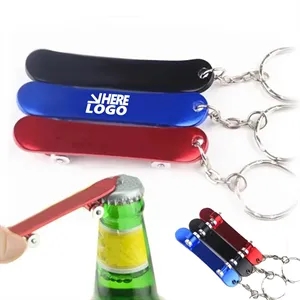 Skateboard Shape Bottle Opener Key Chain