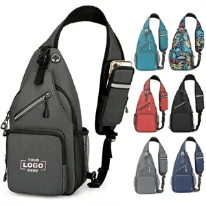 Crossbody Sling Backpack Chest Bag With Adjustable Strap