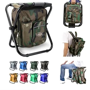 3 in 1 Folding Stool Backpack Chair Insulated Cooler Bag