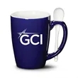 Winfield Mug & Spoon 15oz - Imprinted | https://www.bestnamebadges.com