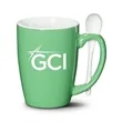 Winfield Mug & Spoon 15oz - Imprinted | https://www.bestnamebadges.com
