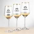 Tucson Gold Rim Wine - Imprinted | https://www.bestnamebadges.com