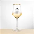 Tucson Gold Rim Wine - Imprinted | https://www.bestnamebadges.com