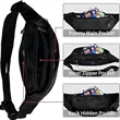 Unisex Fanny Pack Lightweight Travel Sports Waist Bag | https://www.bestnamebadges.com