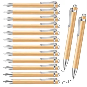Bamboo Retractable Ballpoint Wooden Pens