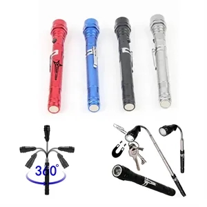 Dual Magnetic Telescopic LED Flashlight Pickup Tool
