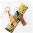 Wooden Phone Stand Keychain Holder Portable Desk Support | https://www.bestnamebadges.com