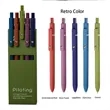 0.5mm Morandi Retro Colored Push Button Gel Pen Black Ink | https://www.bestnamebadges.com