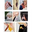 Letter A To Z Alphabet Leather Keychain Bag Charm | https://www.bestnamebadges.com