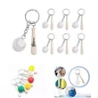Mini Baseball Keychain Leather Ball Bat Pendant | https://www.bestnamebadges.com