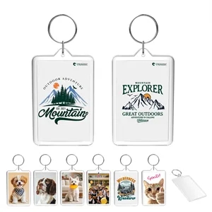 3"x2" Full Color Custom Acrylic Photo Frame Keychain