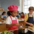 Polyester Kids Apron And Chef Hat Set For 7 13 Ages | https://www.bestnamebadges.com