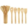 5 Piece Bamboo Kitchen Utensil Set With Holder | https://www.bestnamebadges.com